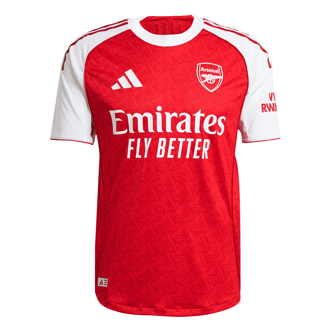 SALIBA #2 Arsenal Domicile Maillot 2025/26 Rouge Authentique