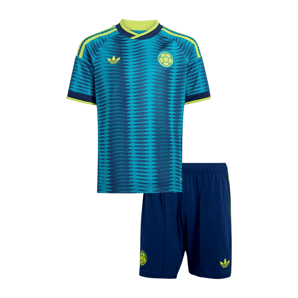 Colombie Extérieur Maillot Kit - Coupe du Monde 2026 Enfant Bleu