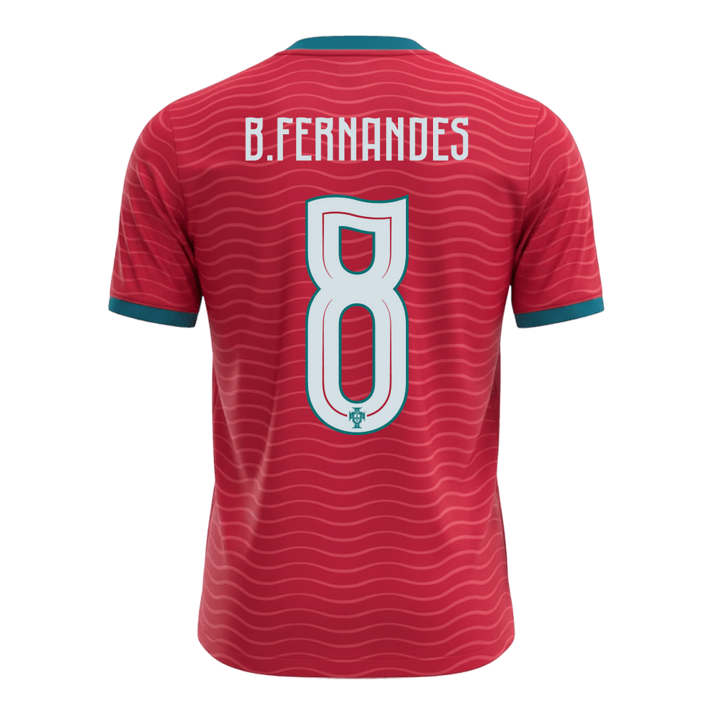B.FERNANDES #8 Portugal Domicile Maillot - Coupe du Monde 2026 Rouge