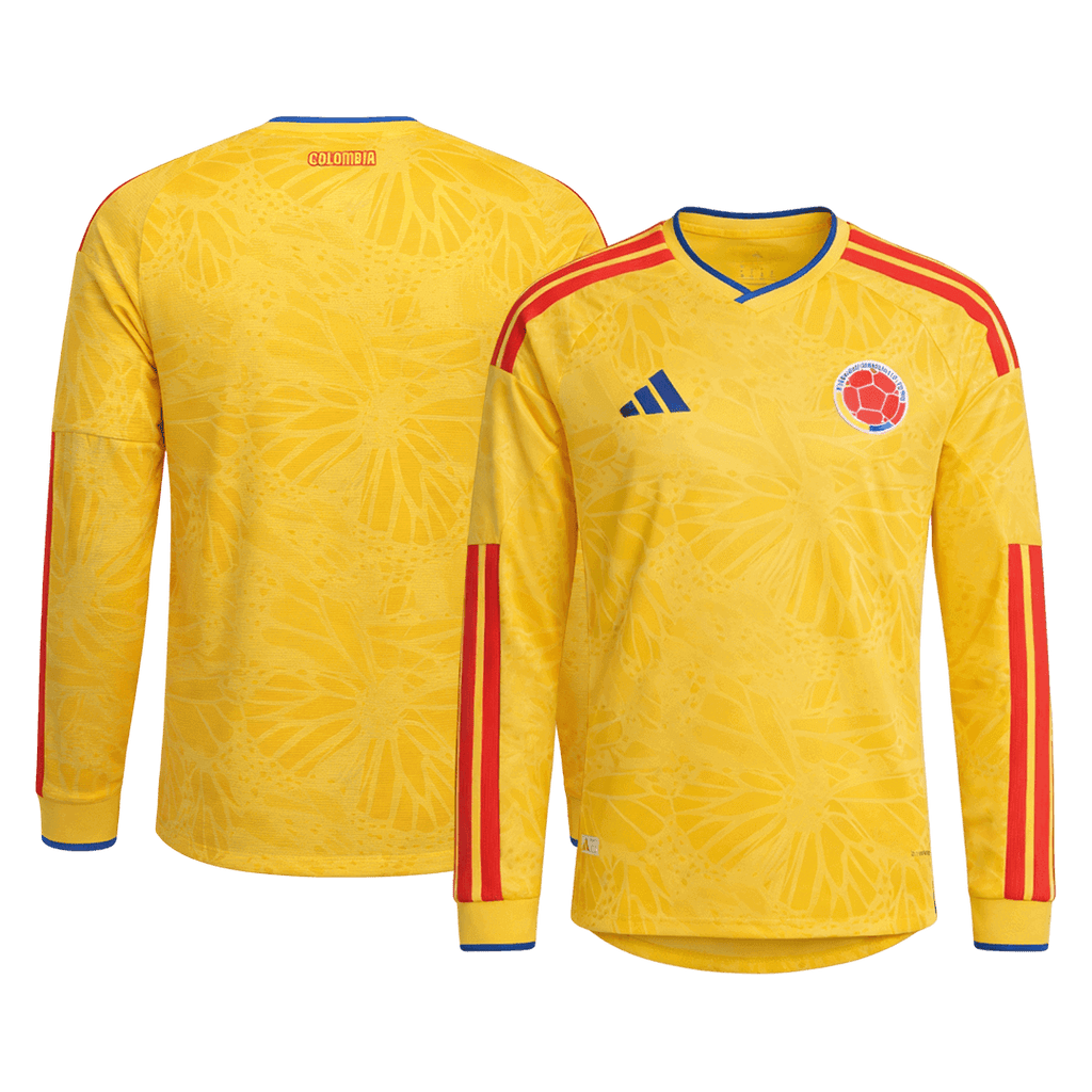 Colombie Domicile Maillot Manches Longues - Coupe du Monde 2026 Jaune Grande Taille