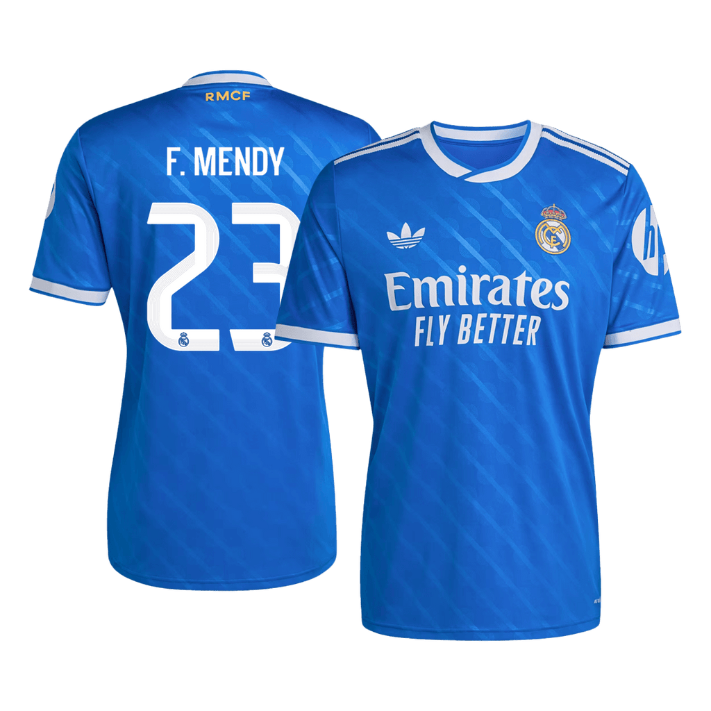 F. MENDY #23 Real Madrid Third Maillot 2025/26 Bleu