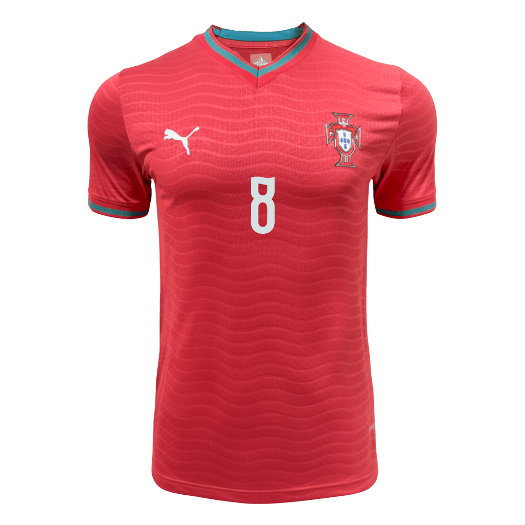 B.FERNANDES #8 Portugal Domicile Maillot - Coupe du Monde 2026 Rouge Joueur