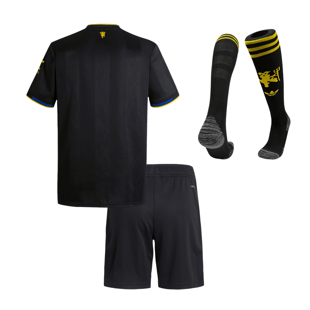 Manchester United Third Maillot Kit 2025/26 Enfant Noir