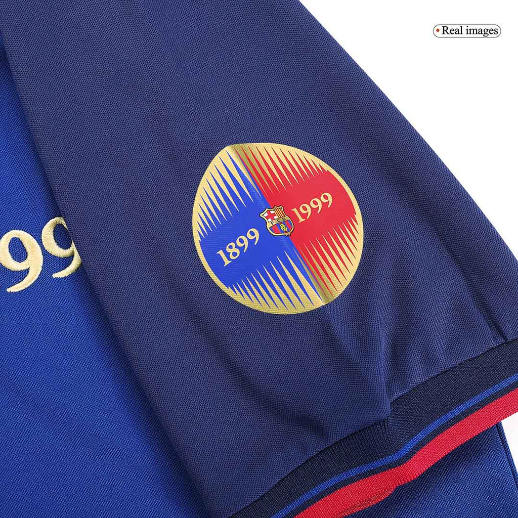 KLUIVERT #9 Retro Barcelona Domicile Maillot 1999/00-100th Anniversaire