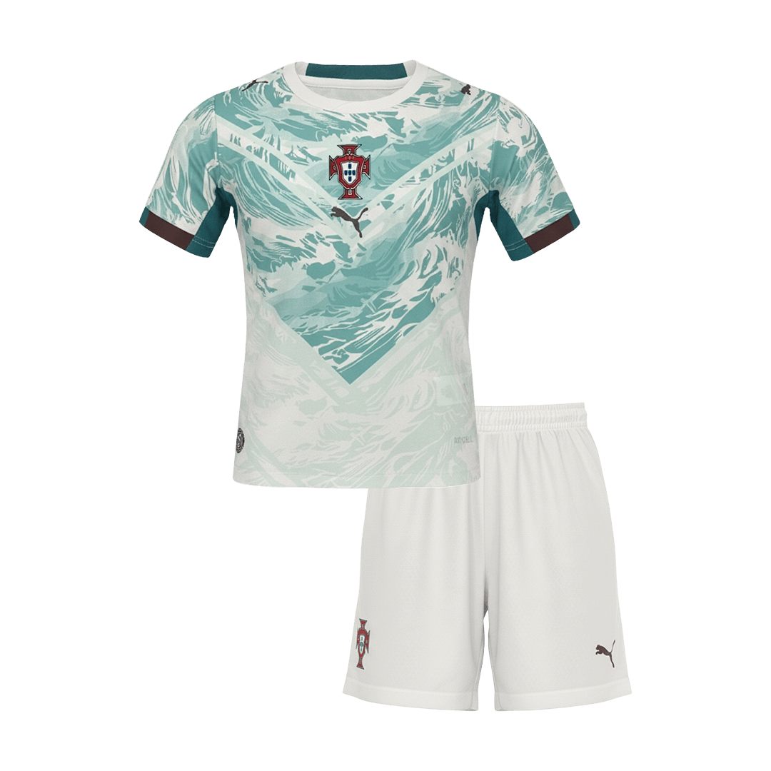 Vente Flash Portugal Extérieur Maillot Kit - Coupe du Monde 2026 Enfant Blanc