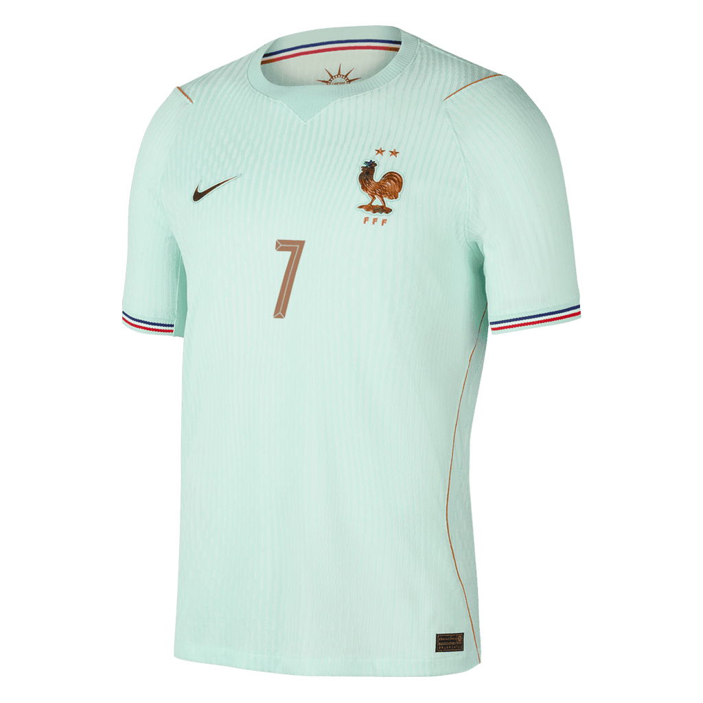 DEMBELE #7 France Extérieur Maillot - Coupe du Monde 2026 Vert Joueur