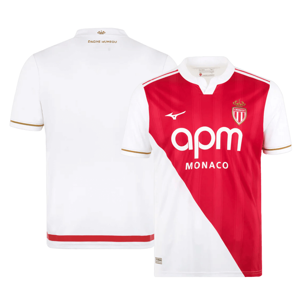 Monaco Domicile Maillot 2025/26 Red&White Grande Taille