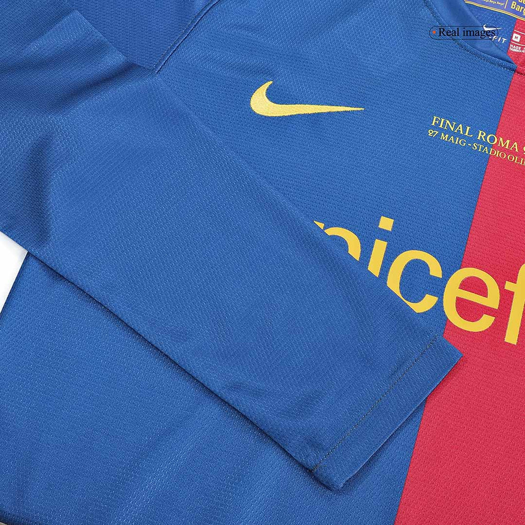 Retro MESSI #30 Barcelone Domicile Maillot Manches Longues 2008/09 - UCL Final
