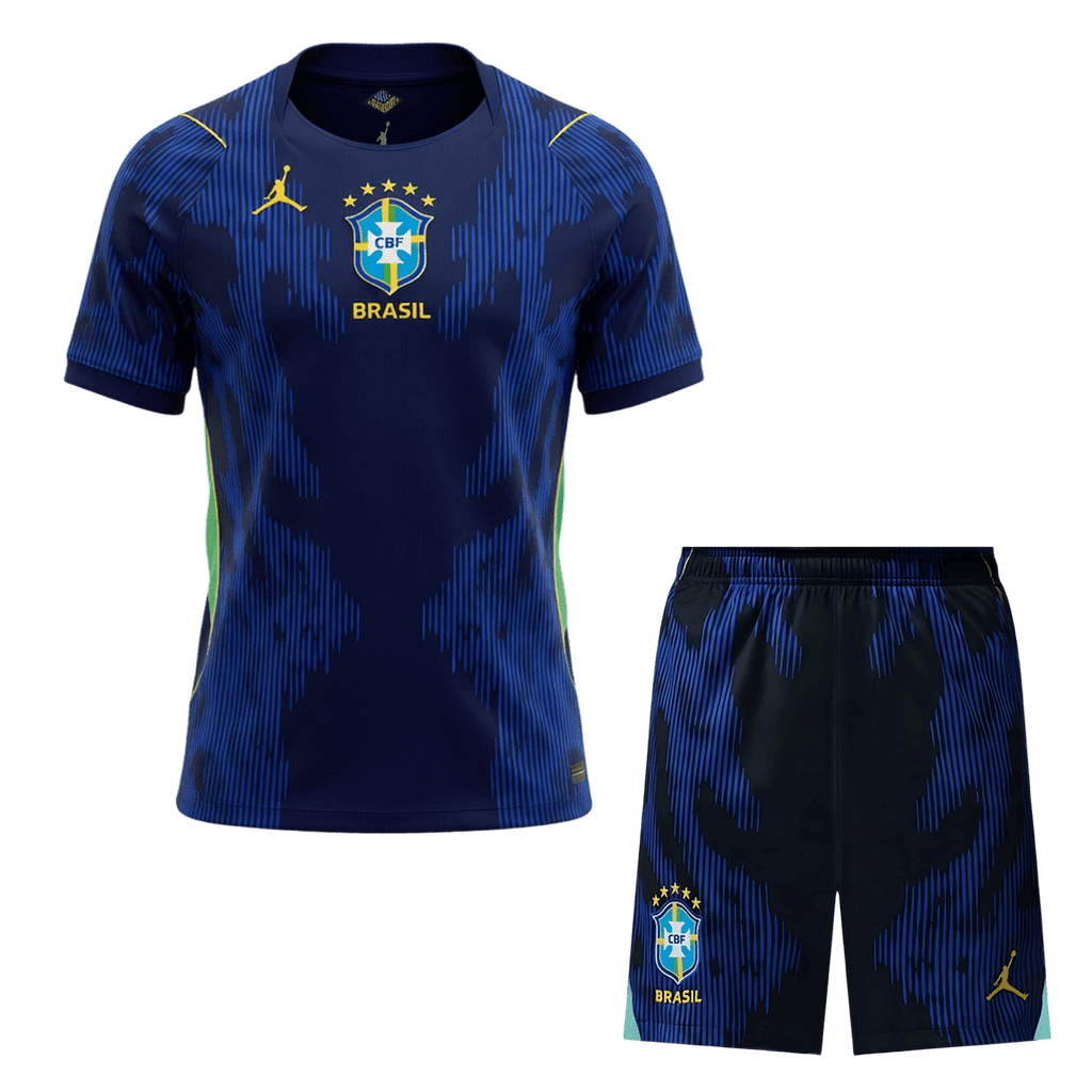 Brésil Extérieur Maillot Kit - Coupe du Monde 2026 Bleu