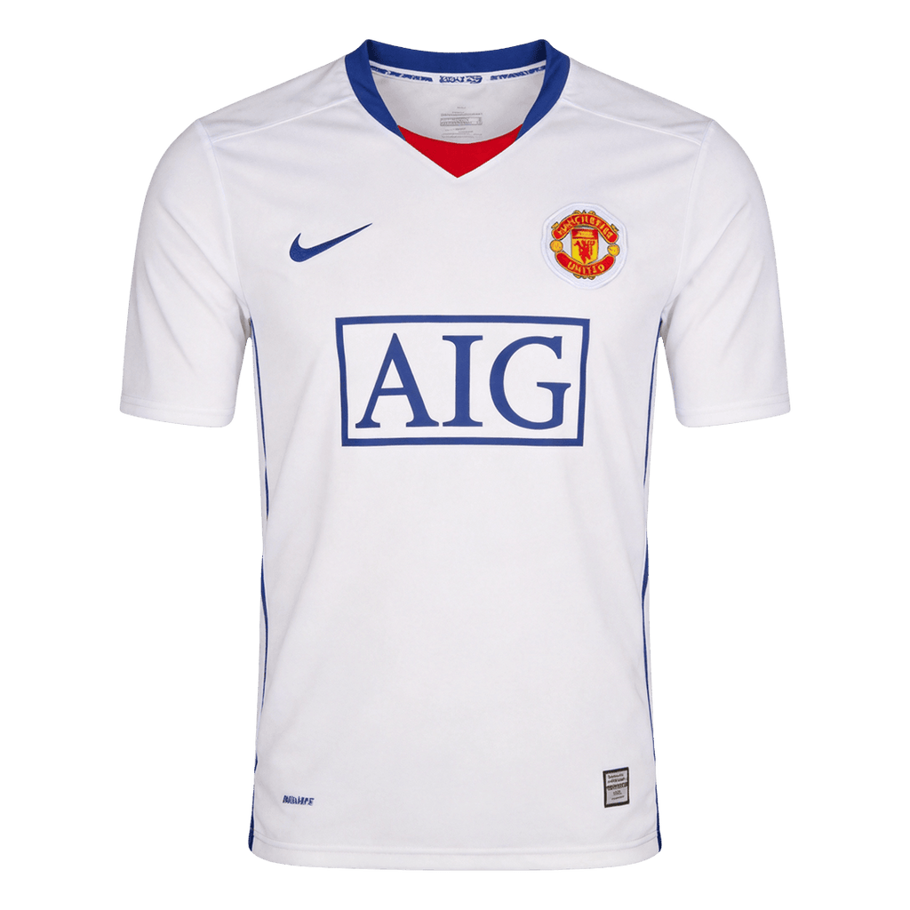 Retro Manchester United Extérieur Maillot 2008/09 Blanc