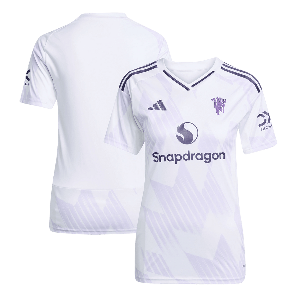 Femme Manchester United Extérieur Maillot 2025/26 Blanc
