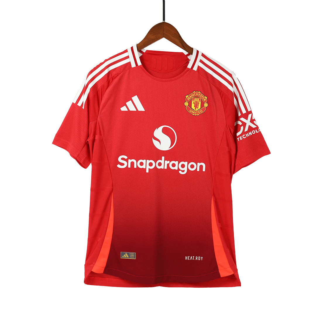 B.FERNANDES #8 Manchester United Domicile Maillot 2024/25 Authentique