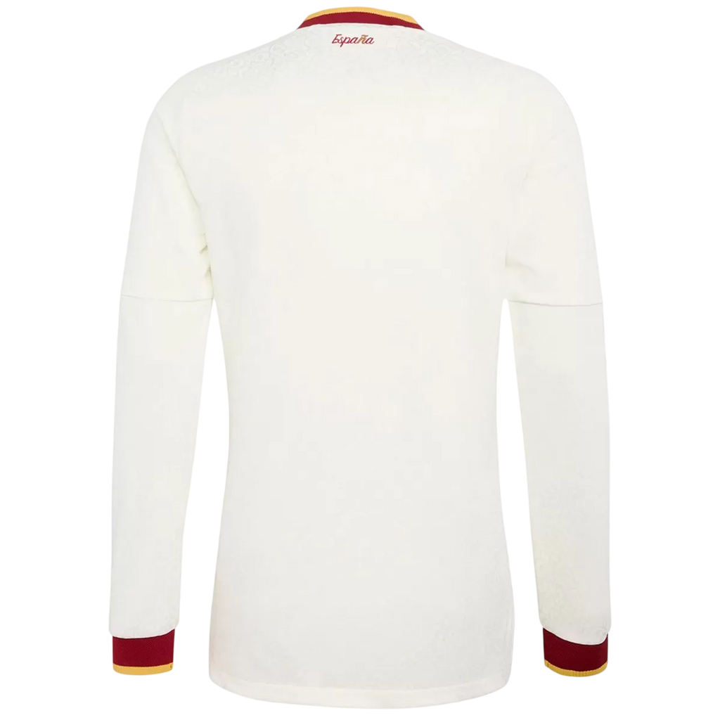 Espagne Extérieur Maillot Manches Longues - Coupe du Monde 2026 Blanc Grande Taille