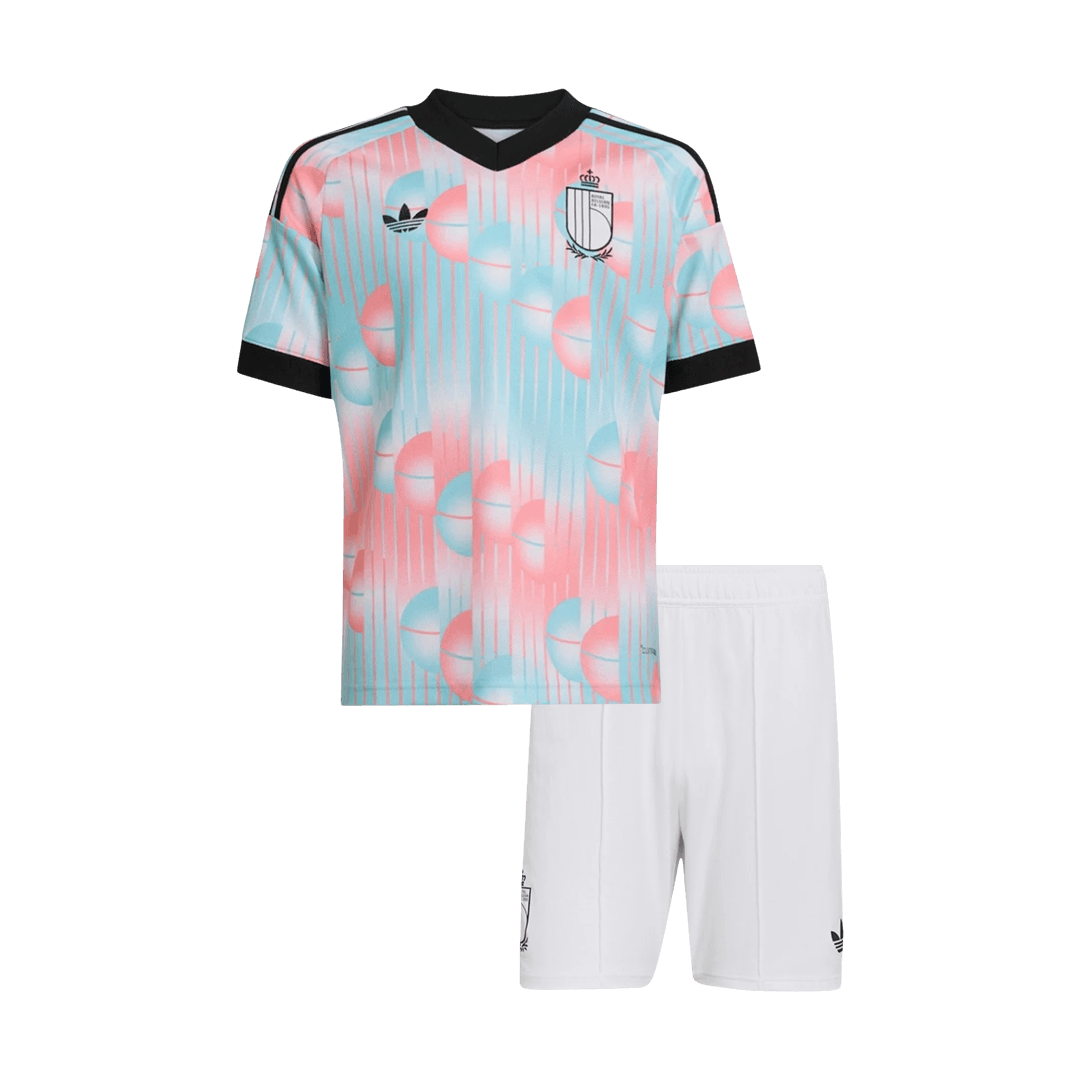 Vente Flash Belgique Extérieur Maillot Kit - Coupe du Monde 2026 Enfant Blue&Pink