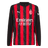 AC Milan Domicile Maillot Manches Longues 2025/26 Rouge&Noir Grande Taille