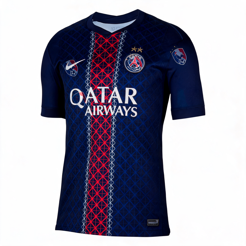 Champions of Europe #26 Domicile Maillot 2025/26 Bleu marine - 2 Stars